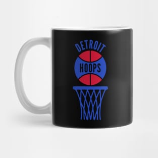 Retro Detroit Red and Blue Logo Mug